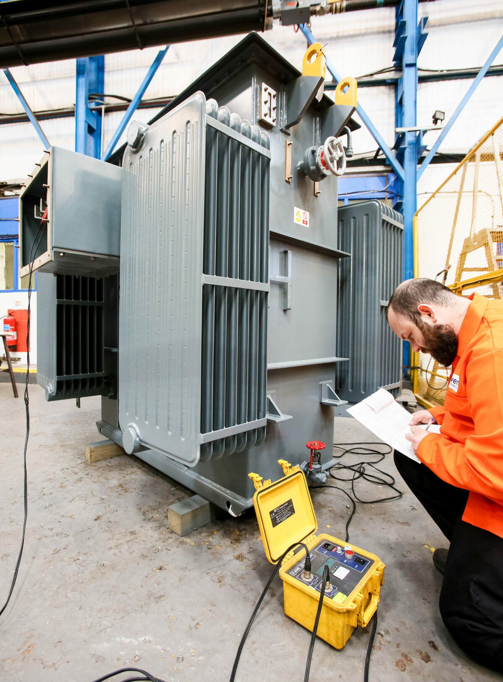 Refurbished transformers being tested