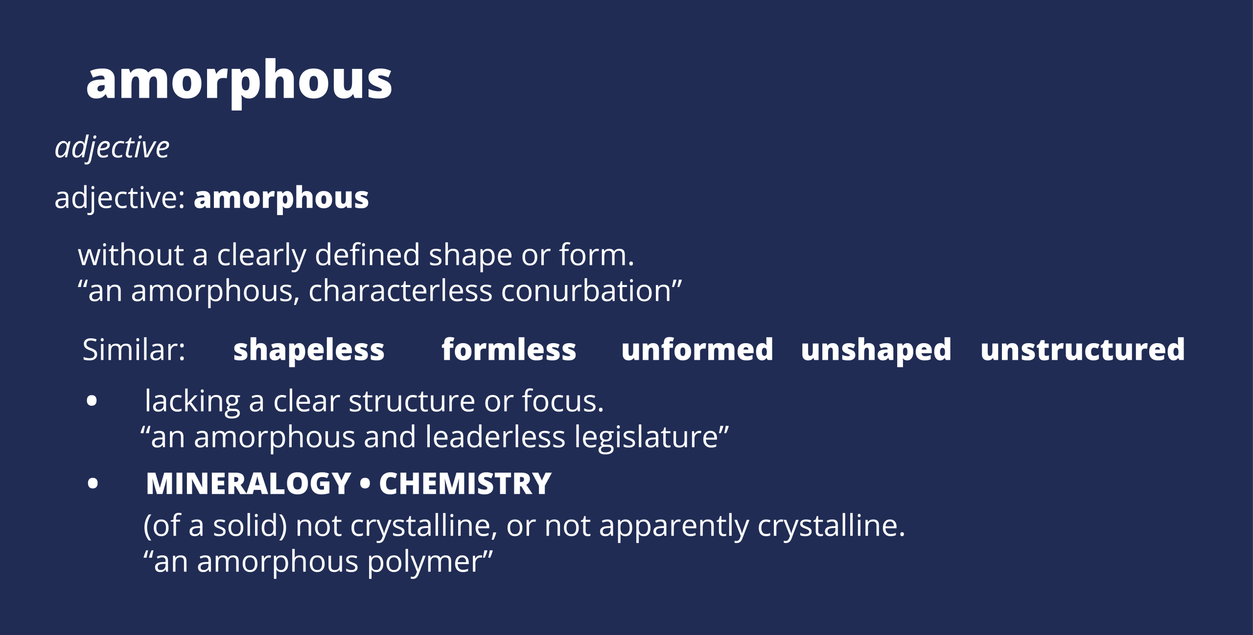 amorphous definition