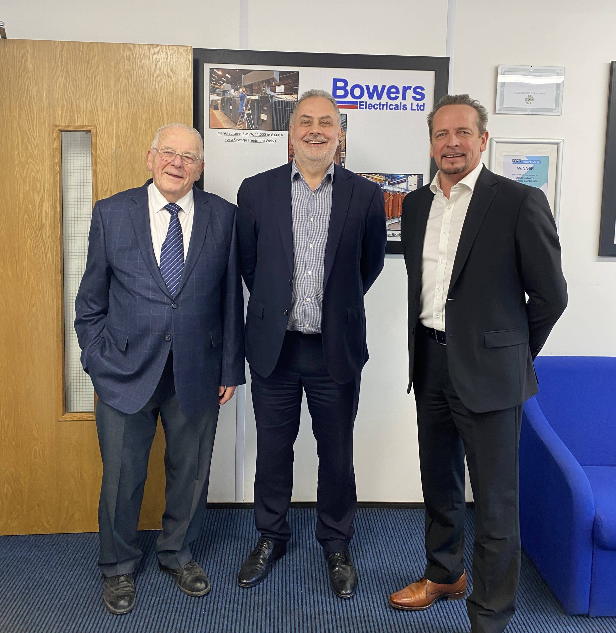 new Managing Director Kevin Chapman, with CEO, Michael Bowers and Chairman, David Bowers.