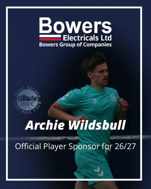Bowers Electricals Sponsor Archie Wildsbull for 26/27
